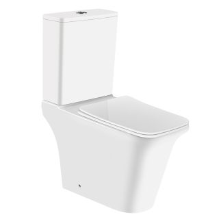 Унитаз напольный Azario AVERO 660x360х820 безободковый с бачком и сиденьем микролифт (AZ-1213A-G)